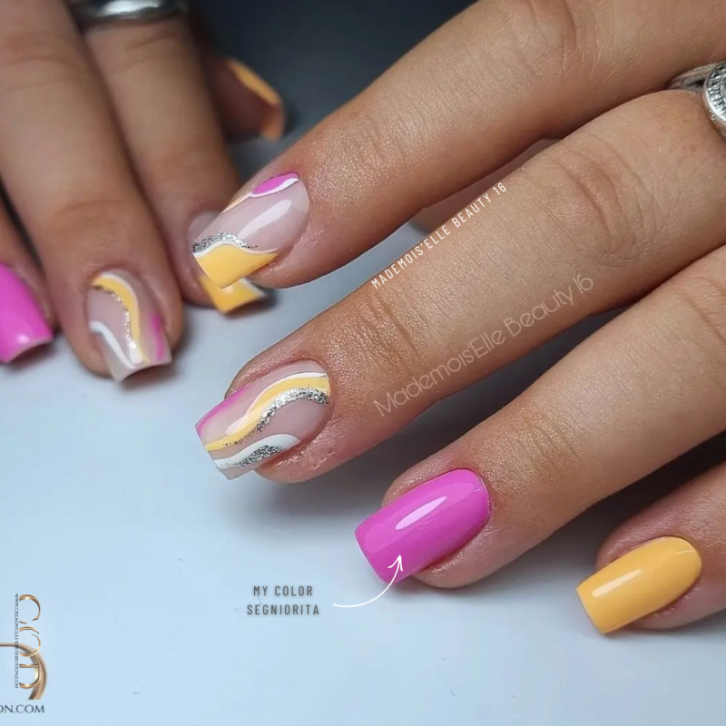 Pose d'ongle carrée avec le My Color Segniorita