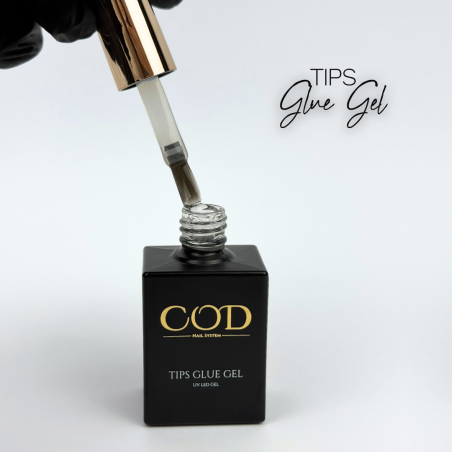 Flacon de la Tips Glue Gel ouvert avec son pinceau