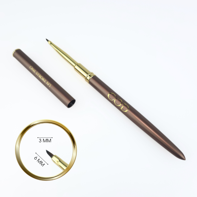 Pinceau One Stroke N°1 en entier +zoom sur la pointe