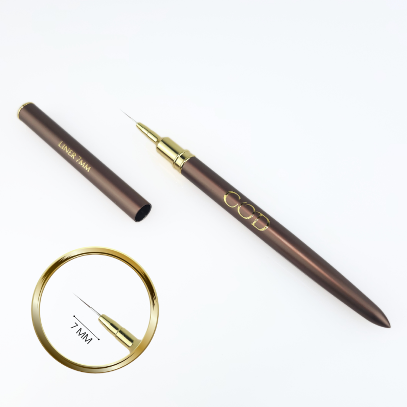 Pinceau liner 7mm entier + zoom sur pointe