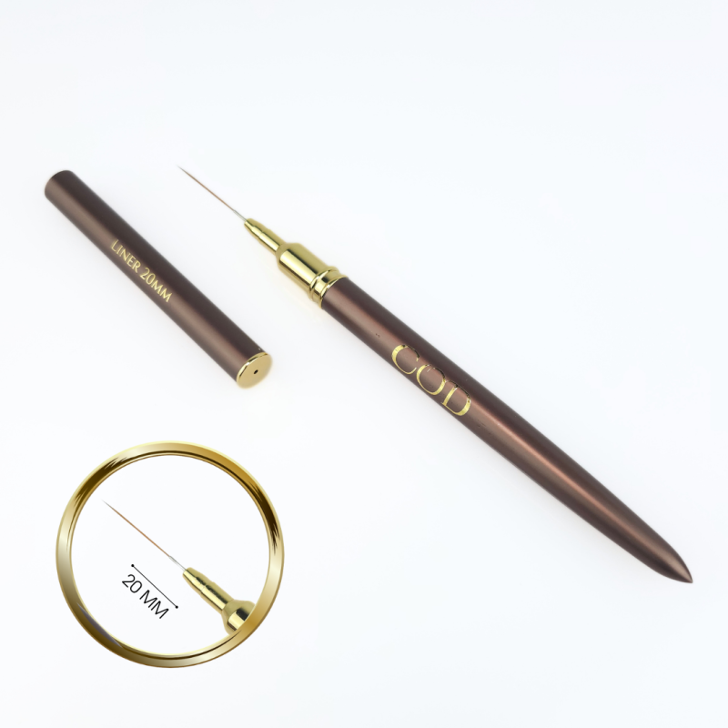 Pinceau liner 20mm entier + zoom sur pointe