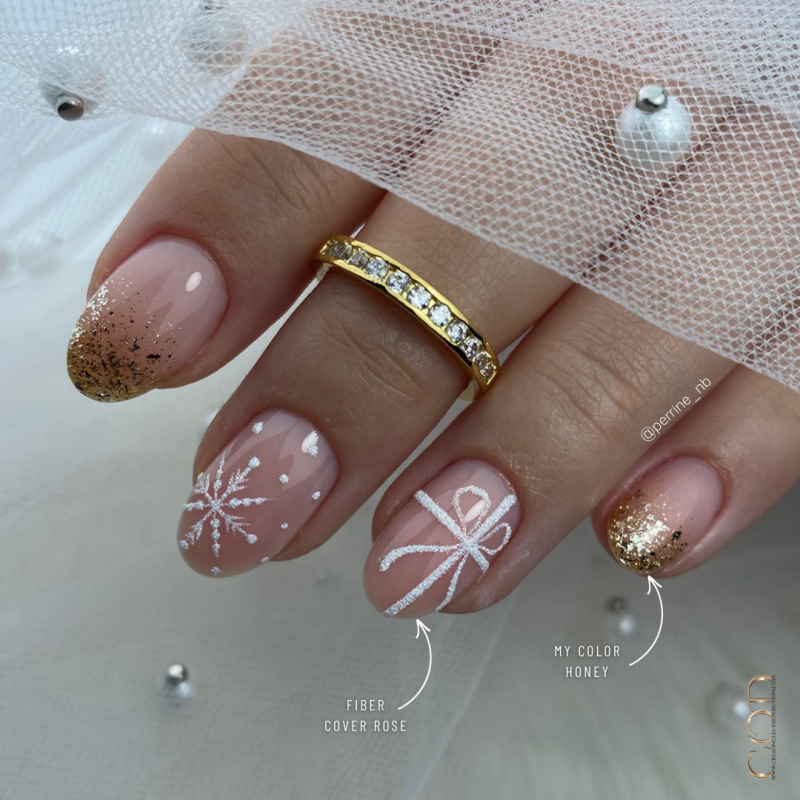 Pose ovale avec le My Color Honey et le Fiber Cover Rose