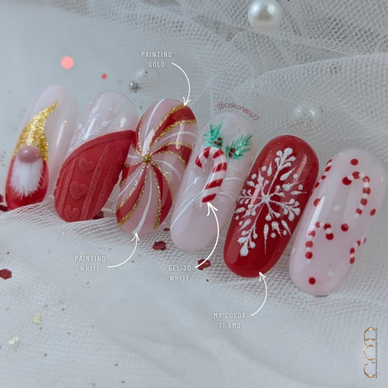 Capsules de Noël avec le gel 3D White