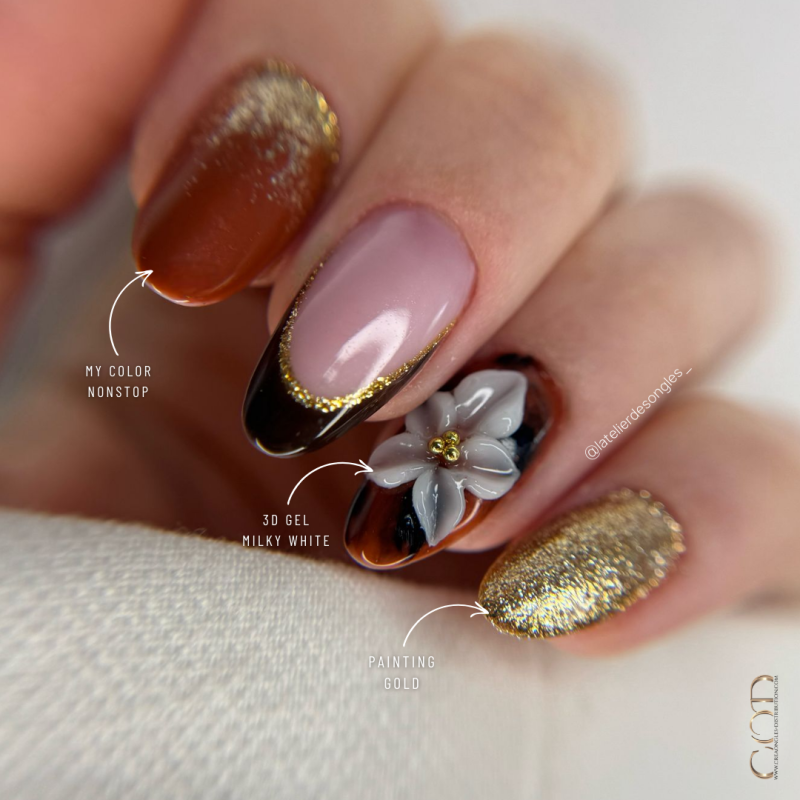 Pose avec le gel 3D Milky White