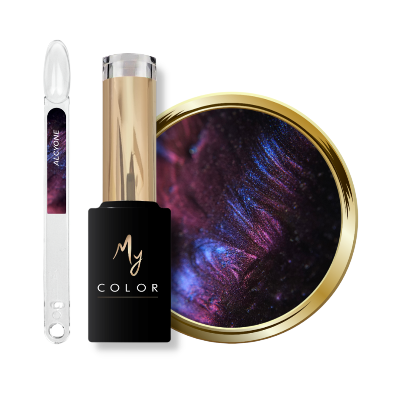 Tips, flacon et pastille du My Color Cat Eye Alcyone