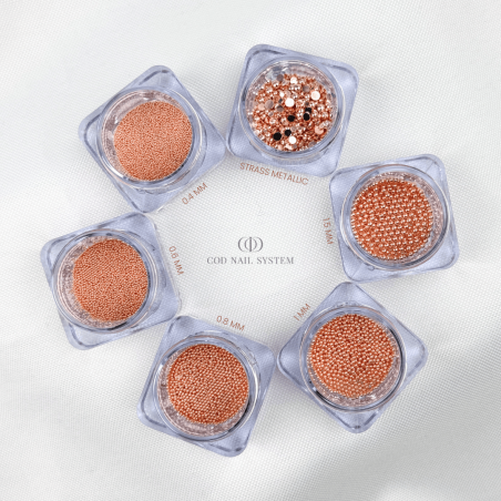 Strass Metallic rose gold