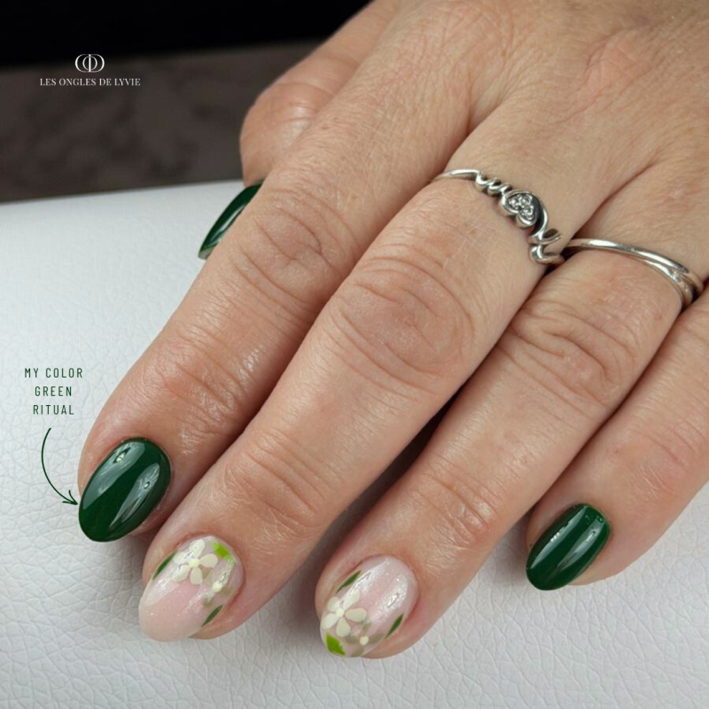 Pose fait avec le Green Ritual - My Color - Vernis Semi-Permanent - COD
