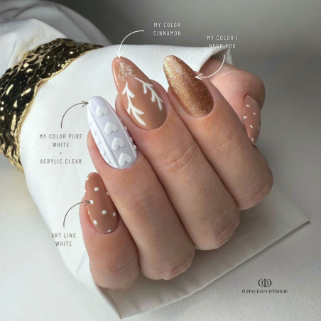 Pose en amandes de Noël avec le My Color Pure White