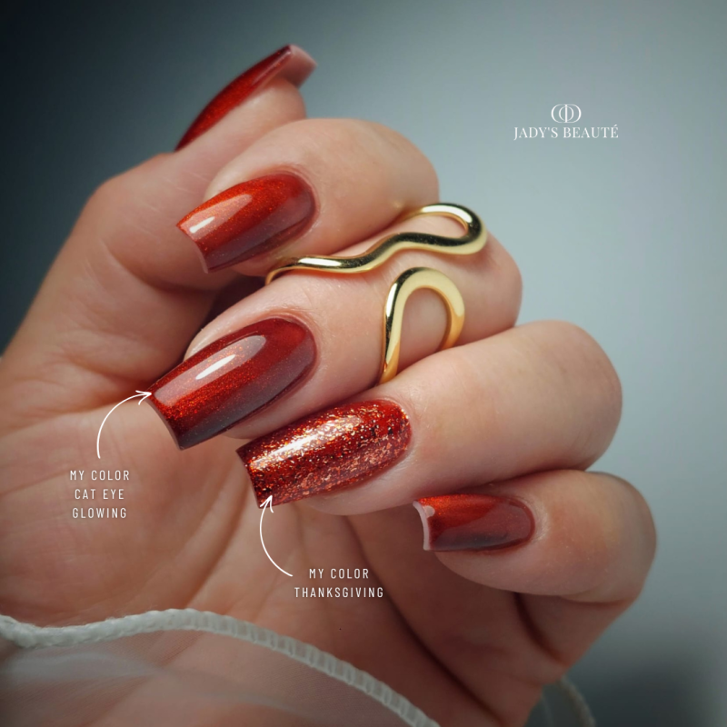 Pose carrée avec le My Color Cat Eye Glowing et le Thanksgiving