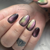 Pose d'ongles ovale avec le Cat Eye Gemini