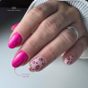 Pose d'ongle en amandes avec le My Color Dancing, rose fuchsia néon