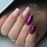Pose d'ongles coffin avec le My Color Beauty, fuchsia pailleté