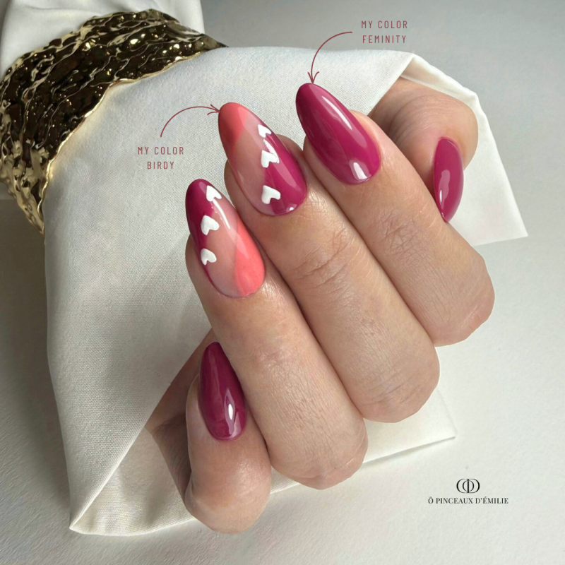 Pose en amandes avec le My Color Birdy, rose marroné