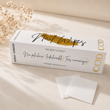 nail wipes , linguette non pelucheux
