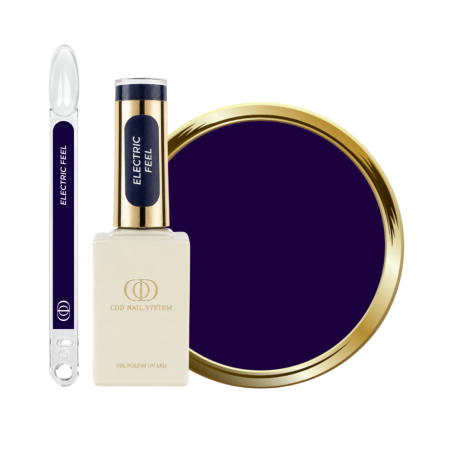 Pastille avec flacon et tips du VSP Electric Feel violet bleu foncé