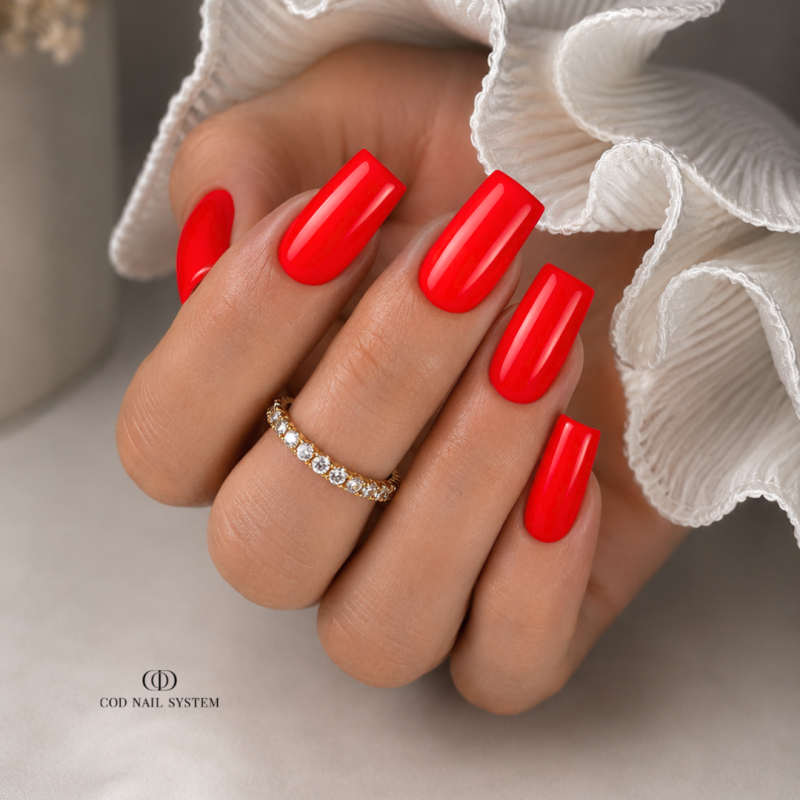 Pose carrée avec le VSP Heartbeat orange corail néon