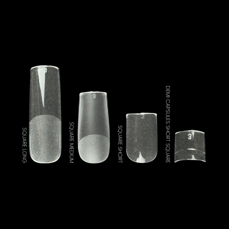 Différentes capsules square (long - médium - short - demi capsule)