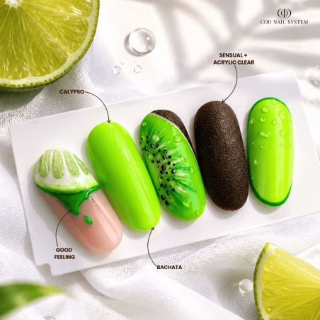 idée nail art kiwi et citron