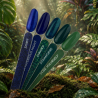 Tips de la collection Amazon, vernis semi-permanent vert et bleu