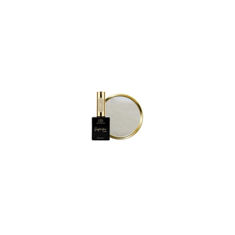 Supreme Gloss Gold avec sa pastille et son flacon