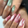 Pose en amandes avec le vernis semi permanent Cat Eye Delicate et Velvet Touch