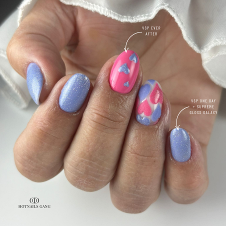 Pose d'ongles ovale avec le vernis semi permanent Ever After