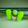 Capsules d'ongles réalisées avec le vernis semi permanent Dilemma, néon vert