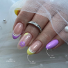 Pose réalisée avec le vernis semi permanent Sunlight, jaune pastel