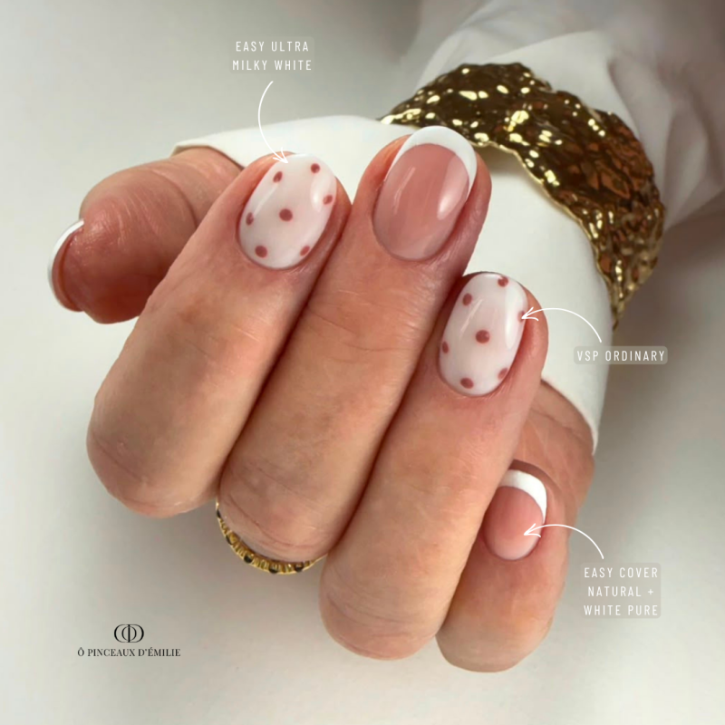 Pose d'ongles réalisée avec le vernis semi permanent Ordinary, marron medium terracotta