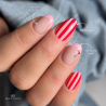 Pose en amandes avec le vernis semi permanent Cotton Candy, néon rose orange pastel