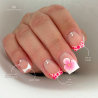 Pose en amandes avec le vernis semi permanent Cotton Candy, néon rose orange pastel