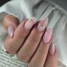 Pose en amandes avec le vernis semi permanent cat eye Pearly violine nude