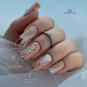 Pose d'ongles carrée avec le VSP Cat Eye Highlighter nude beige rosé