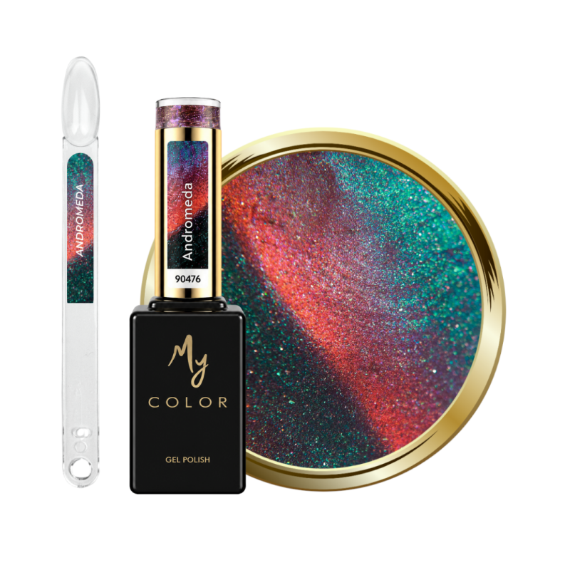 Tips, flacon et pastille du My Color Cat Eye Andromeda