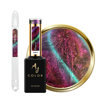 Tips, flacon et pastille du My Color Cat Eye Phenix