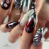 Pose d'ongles en amandes avec le My Color Glass Love, vitrail bordeaux