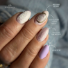 Pose d'ongles en amandes avec le vernis semi permanent All Of Me violet pastel