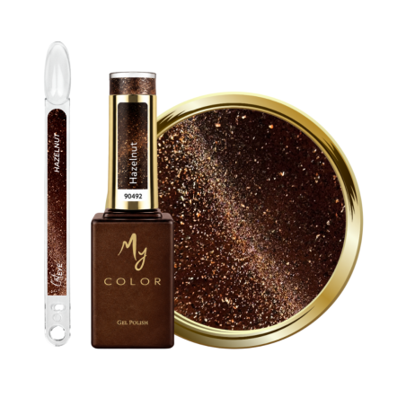 Tips, flacon et pastille du My Color Cat Eye Hazelnut