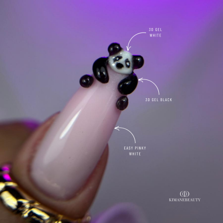 Pose d'ongles en amandes avec le 3d gel black