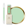 Flacon, tips et pastille du vernis semi permanent Kiwi, vert pastel