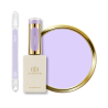 Flacon, tips et pastille du vernis semi permanent Violet, parme pastel clair