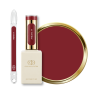 Flacon, tips et pastille du vernis semi permanent Mean It, rouge bordeaux marroné
