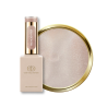 Flacon et pastille du vernis semi permanent Cat Eye Highlighter, nude beige rosé aux reflets argentés