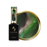 Flacon et pastille du vernis semi permanent Cat Eye Gemini, 9D caméléon rose et vert