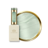 Flacon et pastille du vernis semi permanent Cat Eye Velvet Touch, vert pastel soie
