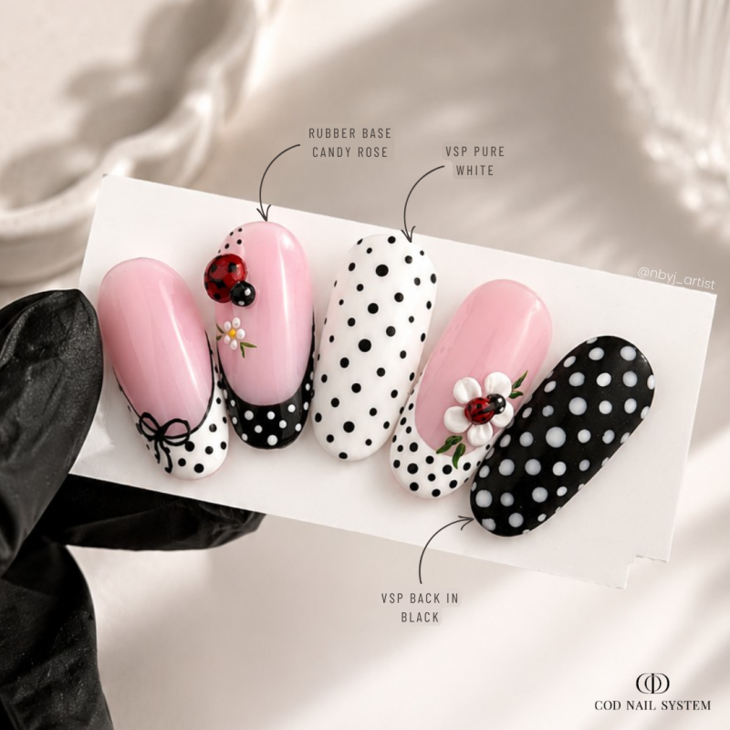 Capsules d'ongles avec la Rubber Base Candy Rose, rose pastel