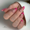Pose en amandes avec le vernis semi permanent No Stress, rose néon